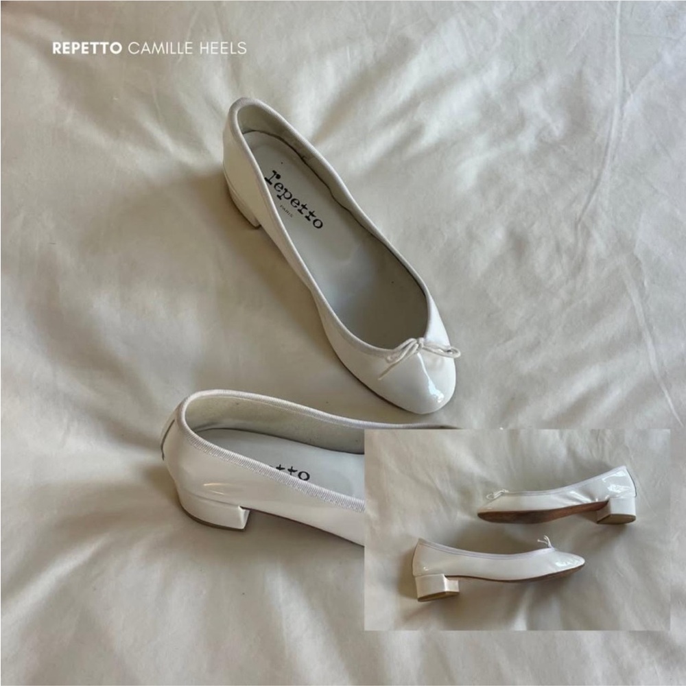 Repetto White Camille Ballet Heels